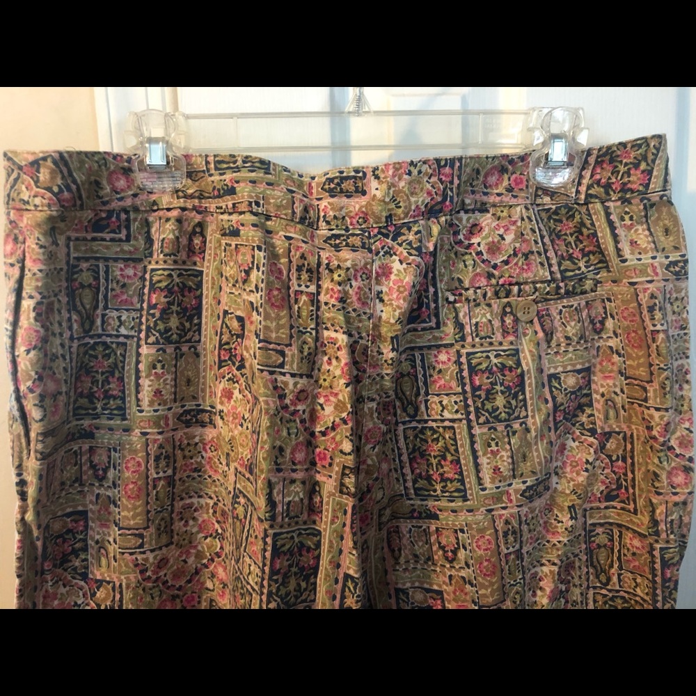 Talbots Women’s Floral Print Pants - size 18